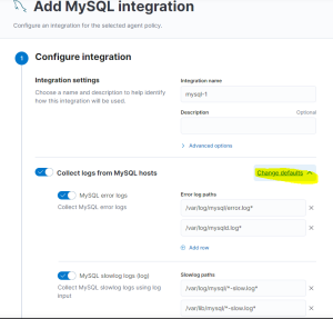 add Integ mysql