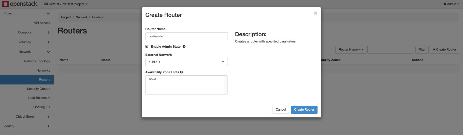 Openstack New Router