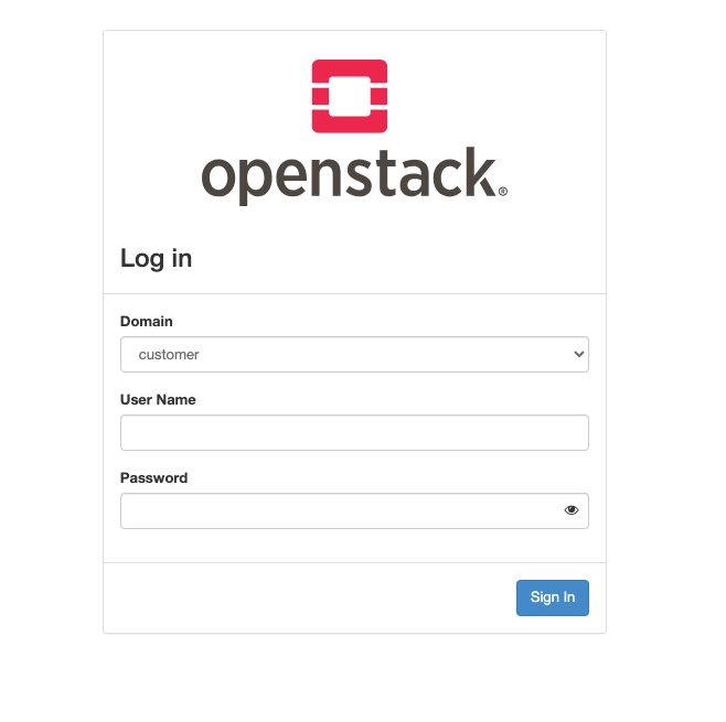 Openstack Login